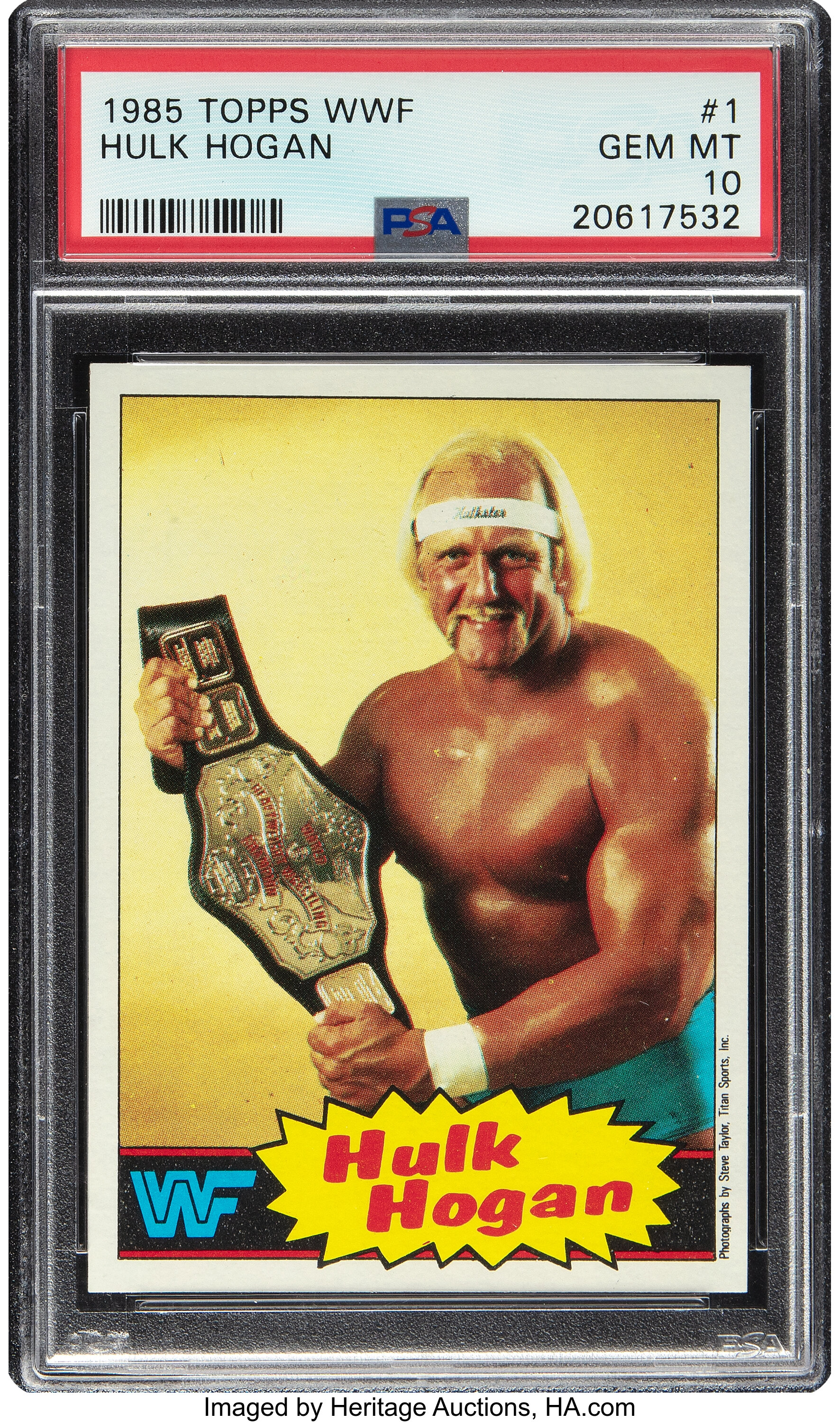 1985 Topps WWF Hulk Hogan Rookie #1 PSA Gem Mint 10
