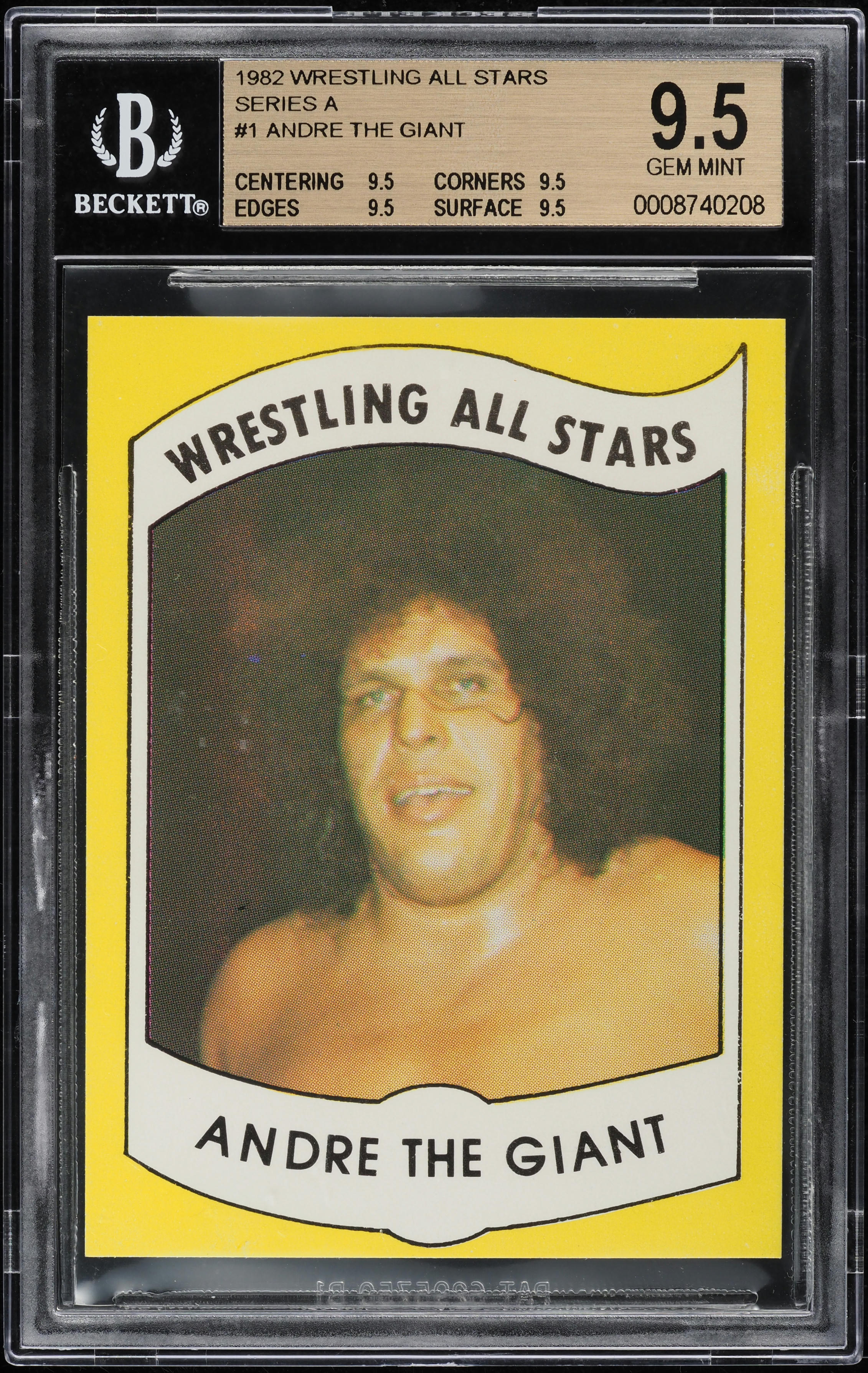 1982 Wrestling All Stars Series A Andre The Giant #1 BGS 9.5 GEM MINT