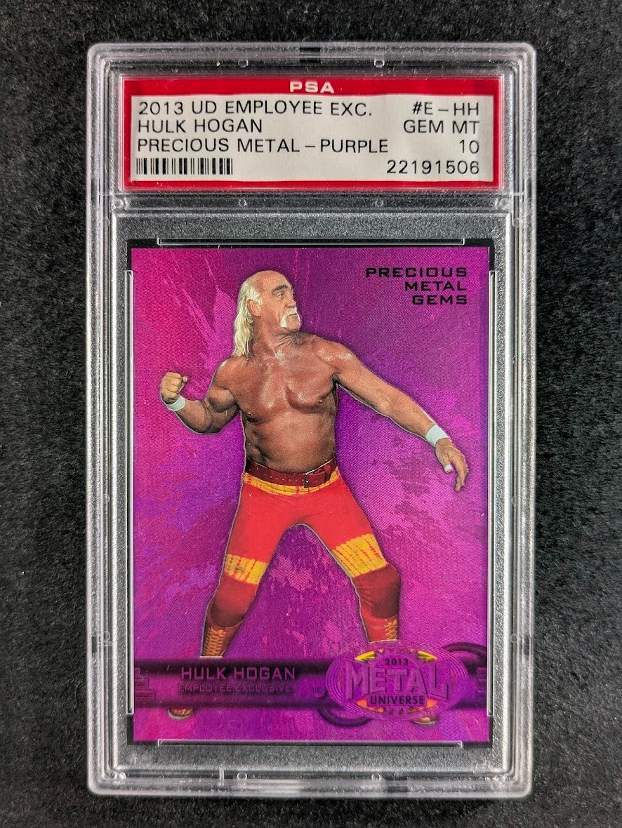 2013 UD Employee Exc. HULK HOGAN 51/125 Purple Precious Metal Gems (PMG) PSA 10