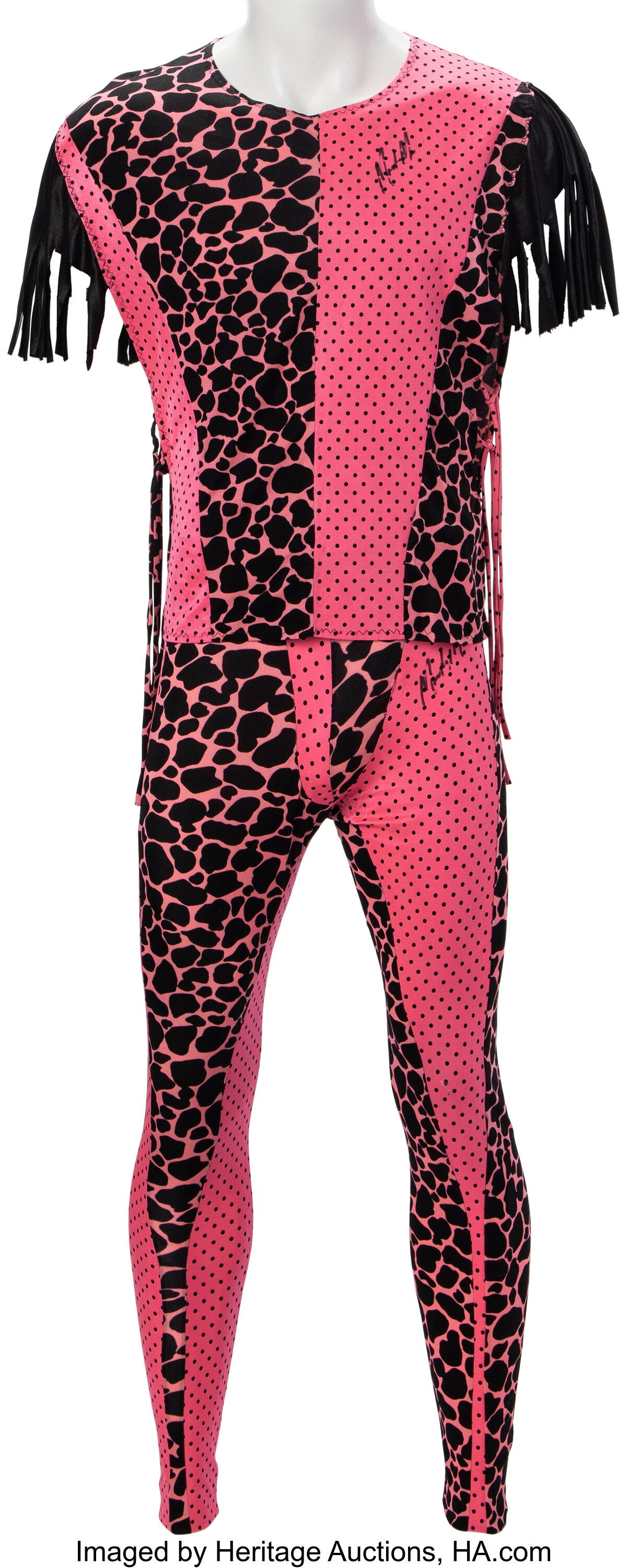 1991 Macho Man Randy Savage Ring Worn & Signed Outfit from The Macho Man Randy Savage Collection - Used to In Royal Rumble to ..