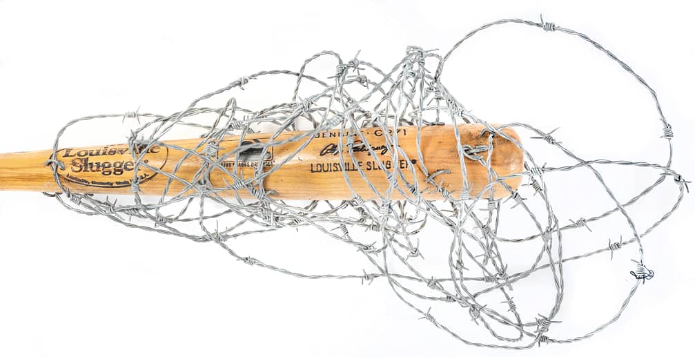 2006 SummerSlam Ric Flair vs Cactus Jack (Mick Foley) Match-Used Barb Wire Baseball Bat During 