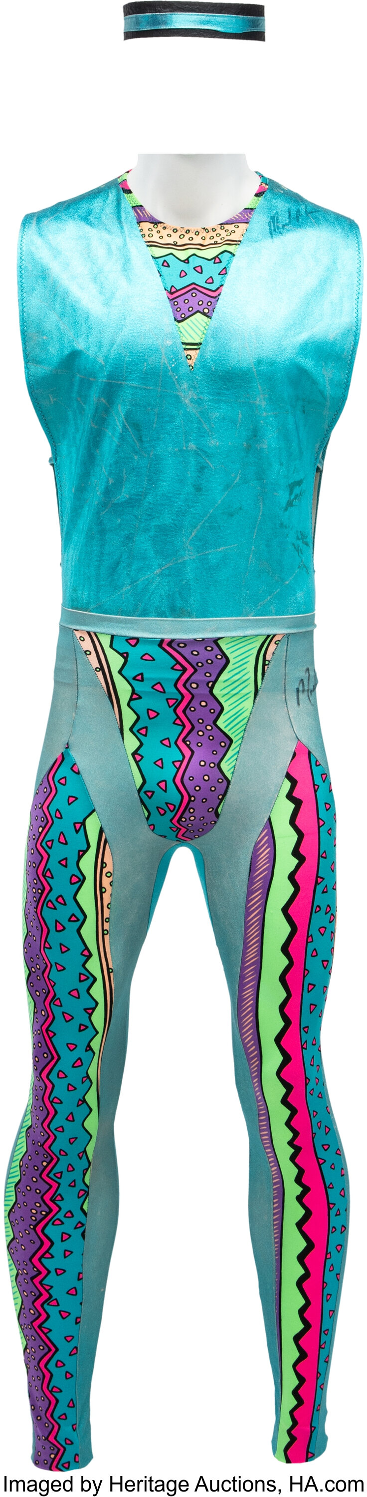 1990's Macho Man Randy Savage Ring Worn & Signed Outfit - Used
in Promotion with Roddy Piper from The Macho Man Randy Savage
Collection.