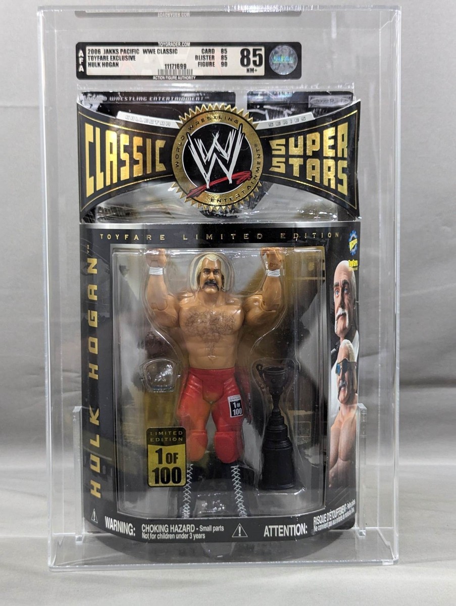 AFA 85 NM+  WWE Jakks Classic Superstars 1 of 100 Hulk Hogan Toy Fair Exclusive