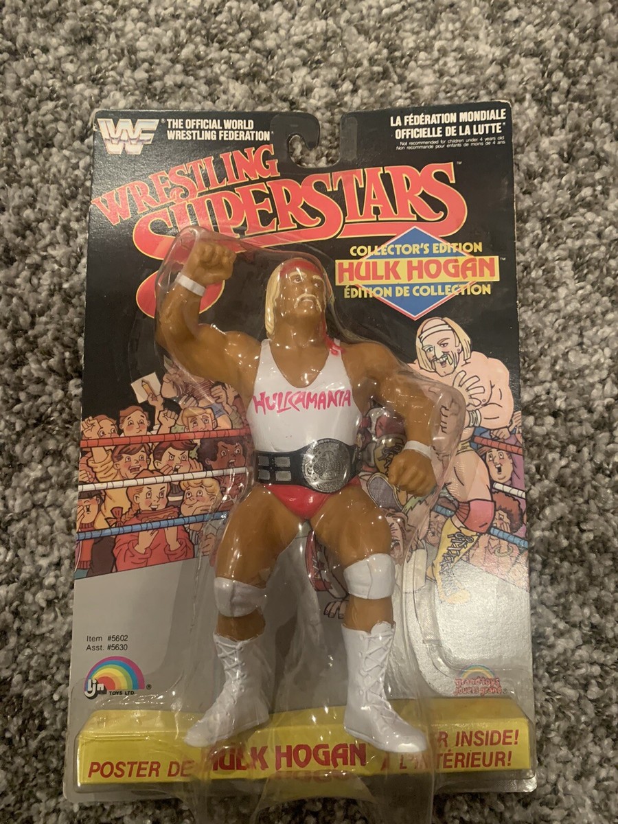 Wwf Ljn Hulk Hogan Black Card White Shirt Mint On Figure
