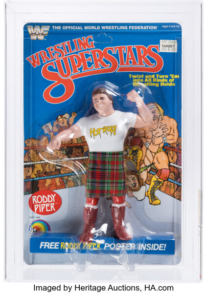 Wrestling Superstars Roddy Piper AFA 85+ (LJN Toys, 1985).