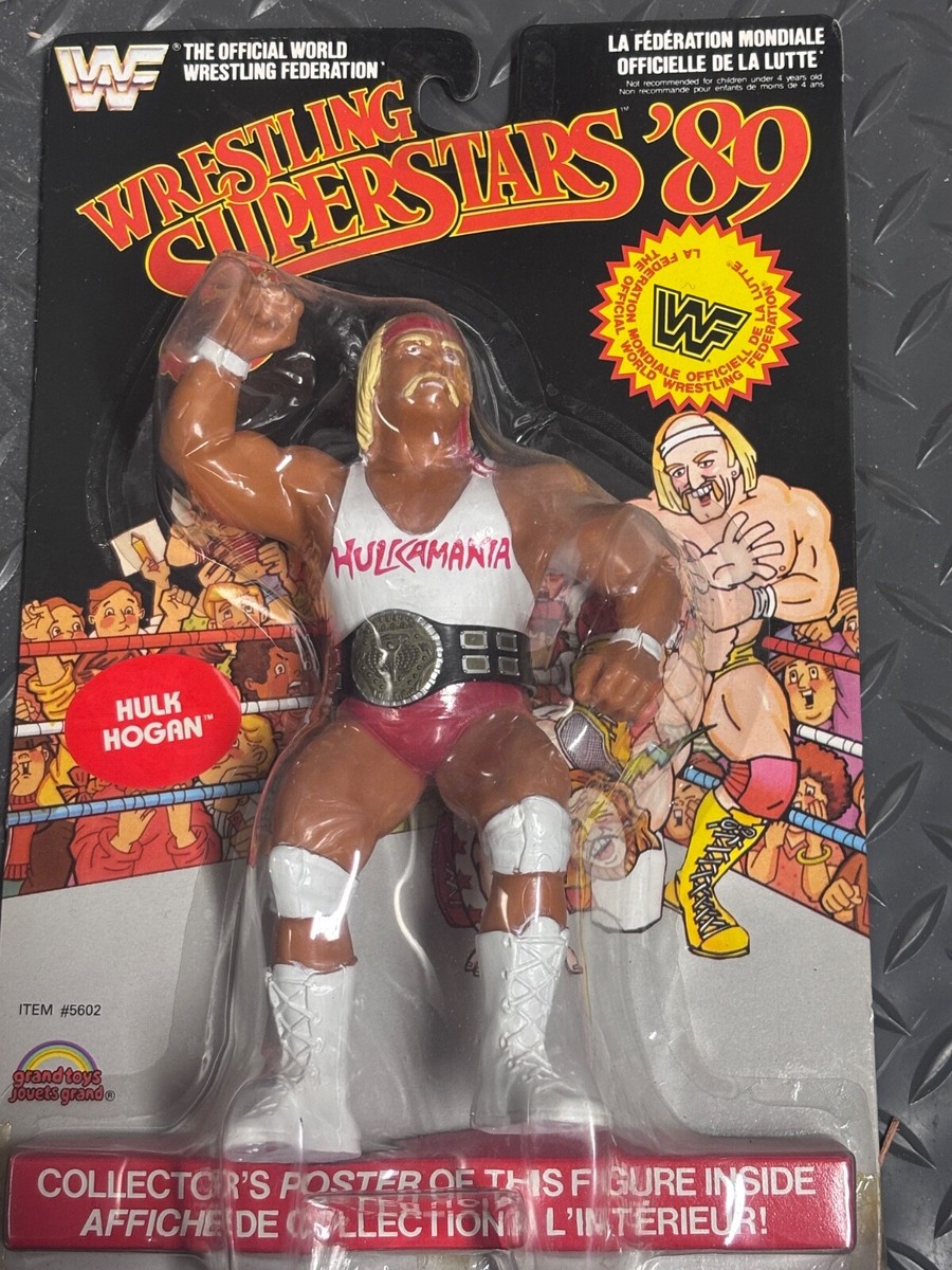 rare wwf wwe ljn hulk hogan 1989 series white shirt wrestling figure moc