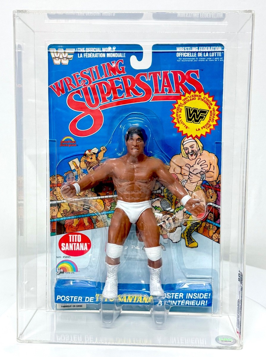 CAS 80+ NM WWF Superstars - STRIKE FORCE - Tito Santana - LJN - 1988 wwe Vintage