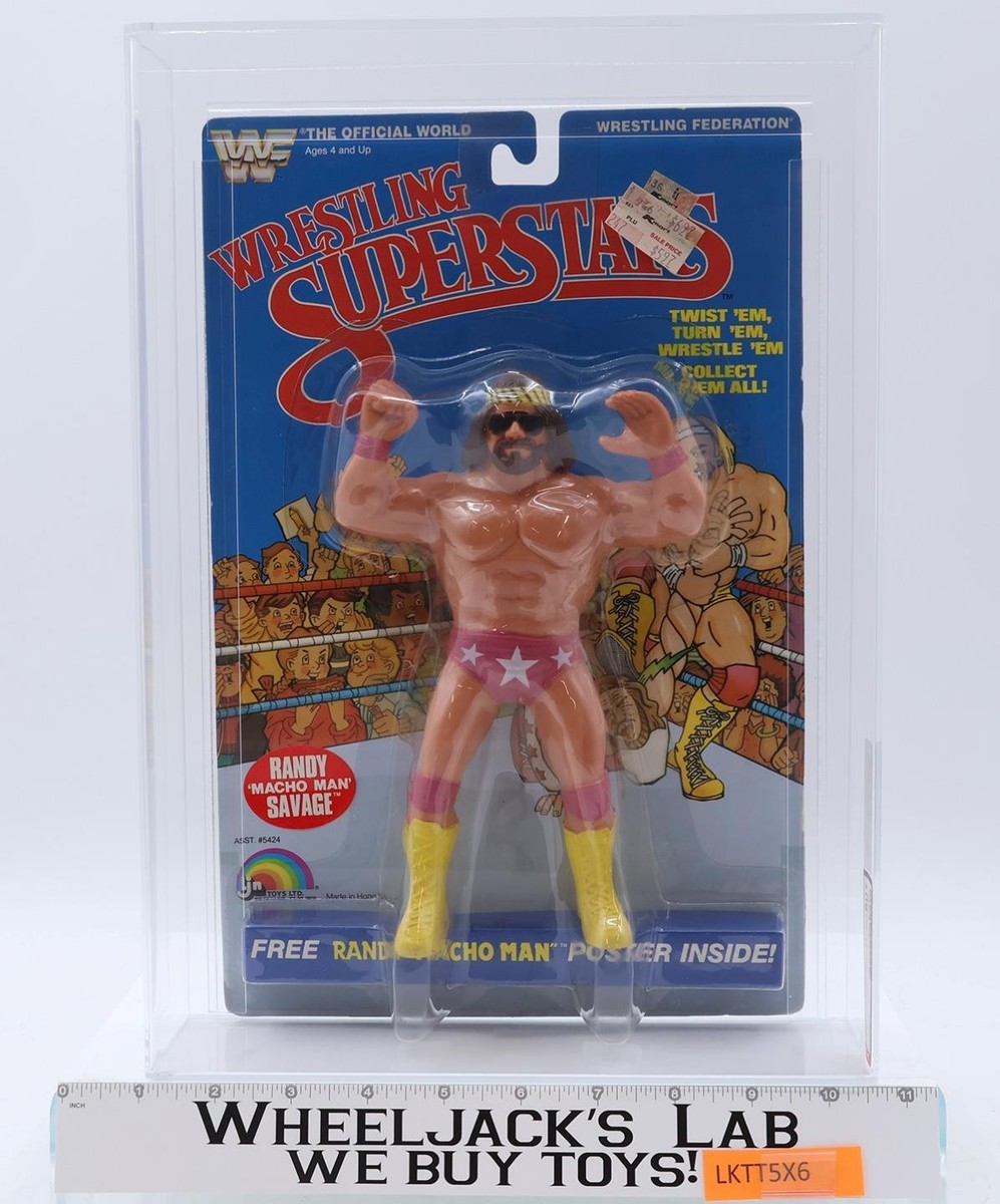 Randy Macho Man Savage AFA GRADED 80+ WWF 1986 Wrestling Superstars 22-Back LJN