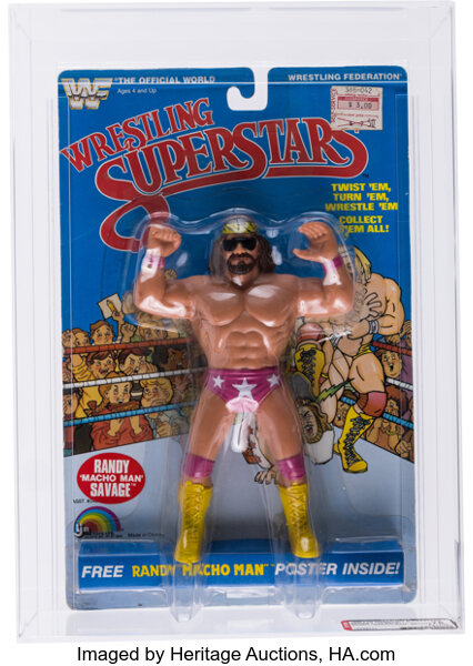Wrestling Superstars Randy "Macho Man" Savage AFA 75 (LJN Toys, 1986).