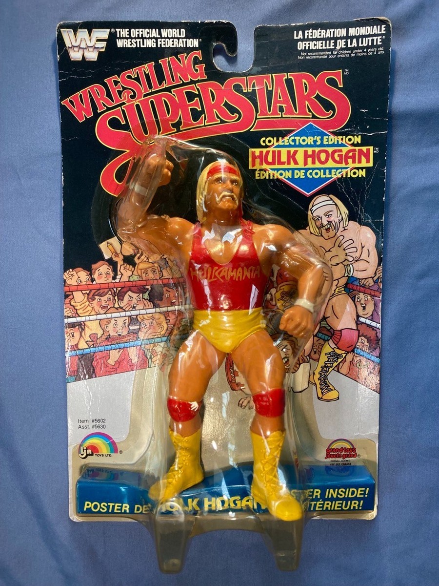 *RARE* 1989 WWF LJN Hulk Hogan Red Shirt MOC Black Card Wrestling Superstars WWE