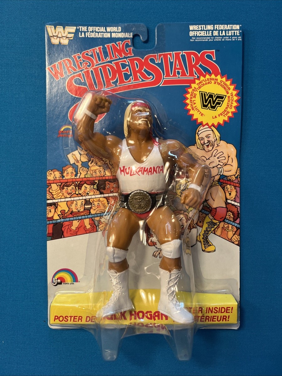 NEW/SEALED- WWF LJN WRESTLING SUPERSTAR BLUE CARD HULK HOGAN 1989 WHITE SHIRT