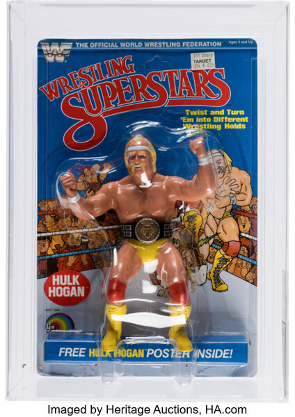 Wrestling Superstars Hulk Hogan AFA 80 (LJN Toys, 1985).