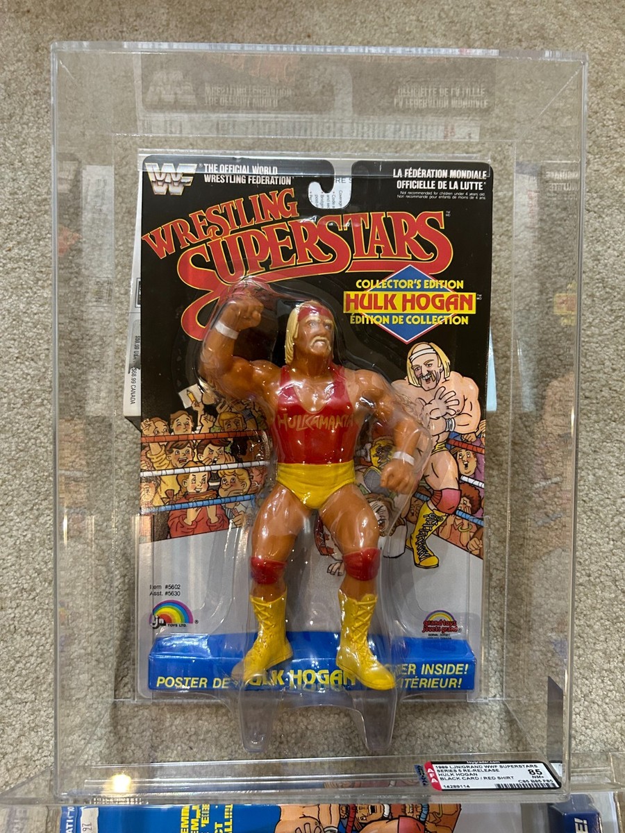 Hulk Hogan Red Shirt 1989 LJN/GRAND WWF Wrestling Superstars Figure AFA 85 MOC