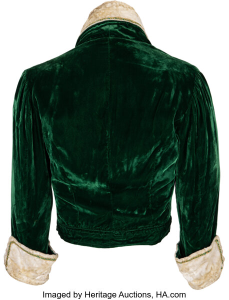 Alternate angled view of Rowdy Roddy Piper 1980s match-worn jacket highlighting shoulder and sleeve wear from in-ring use