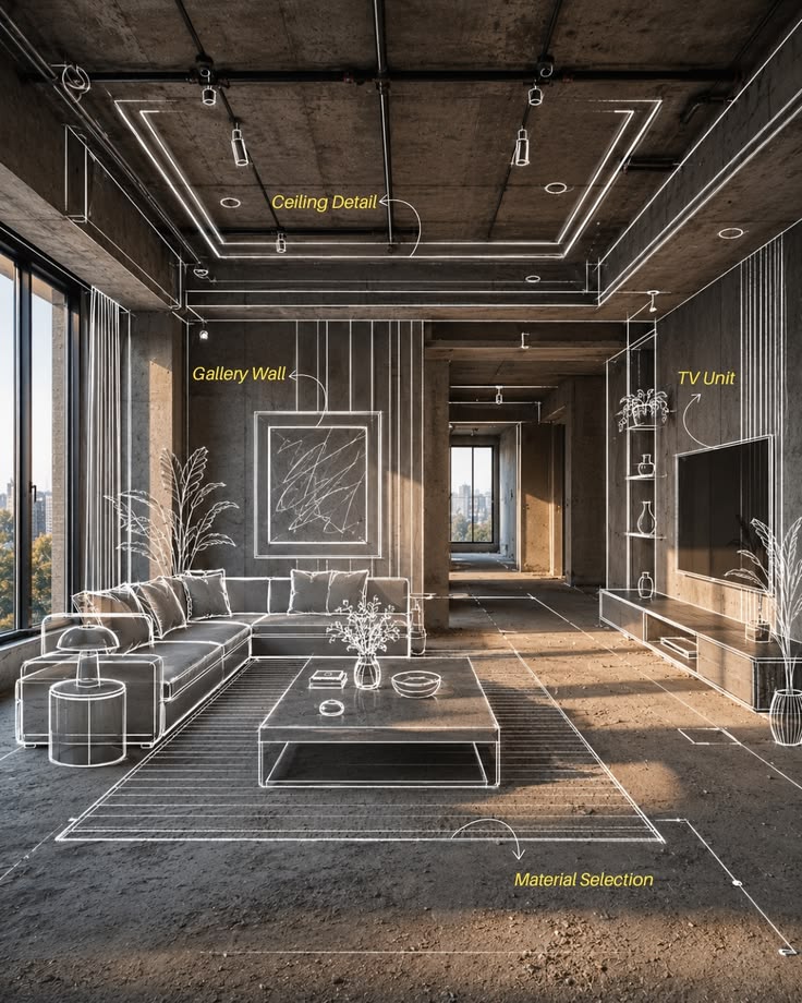 AI interior design visuals