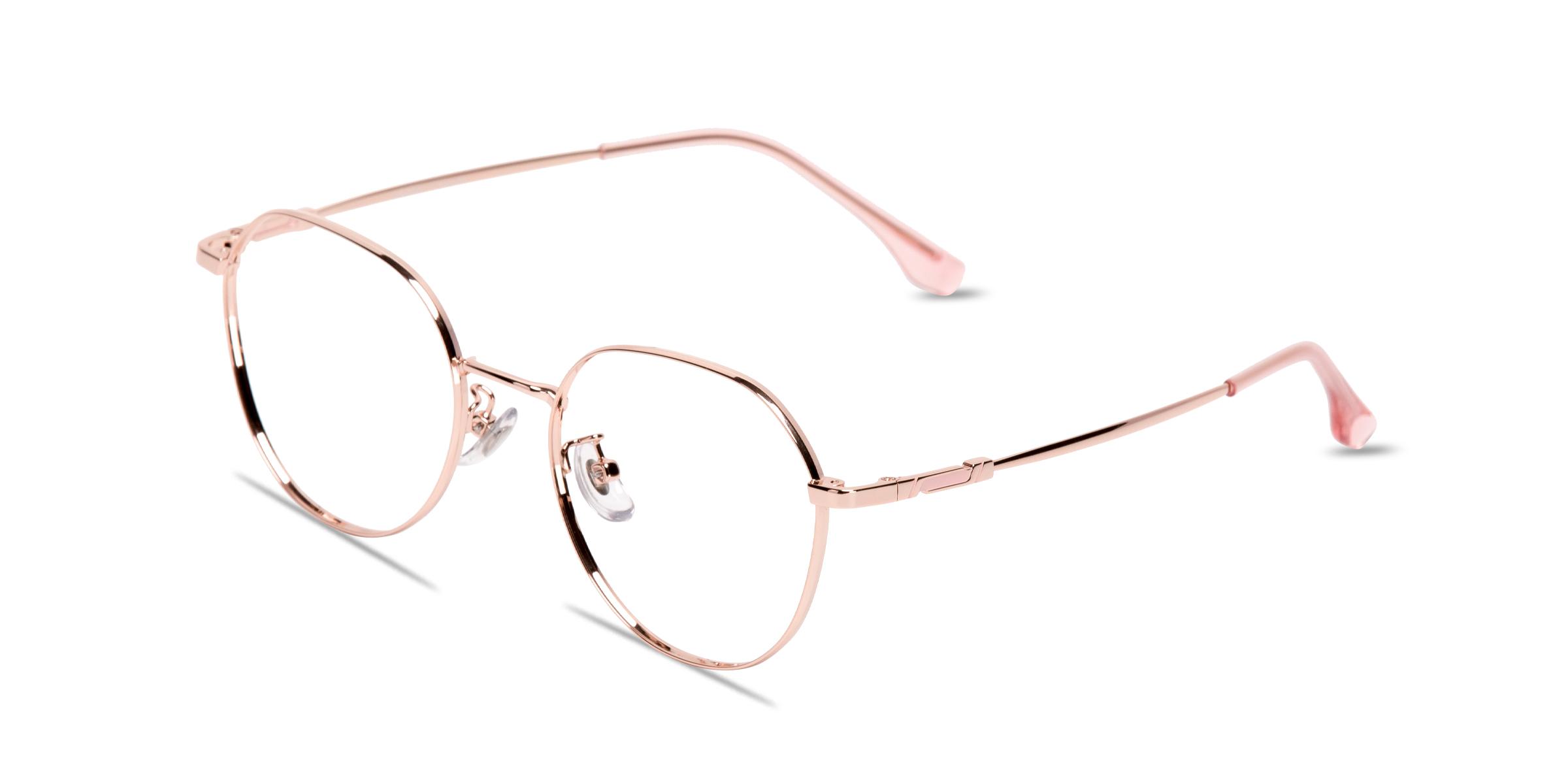 Rose Gold Round Eyeglasses 10017 Fondvue