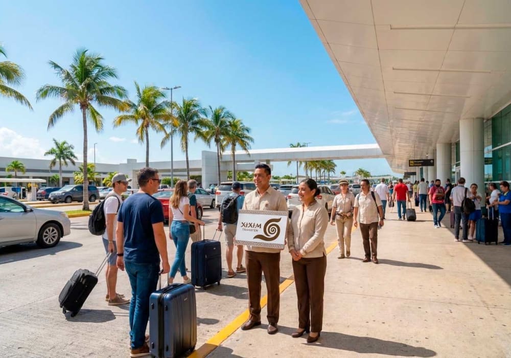 Xixim Transfer team welcoming passengers