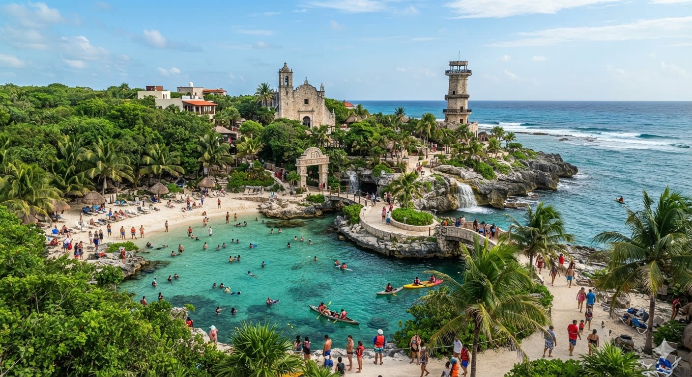 Xcaret landscape in the Riviera Maya