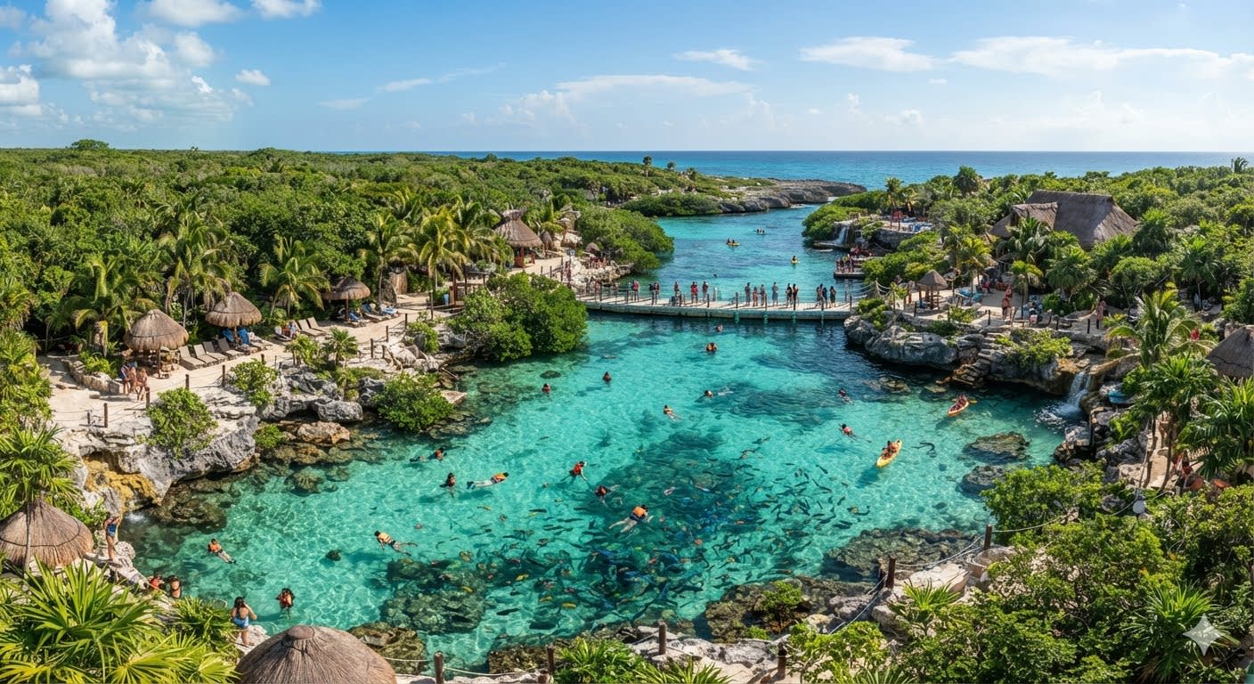 Natural landscape of Xel-Há in the Riviera Maya