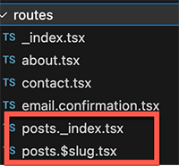 route code files