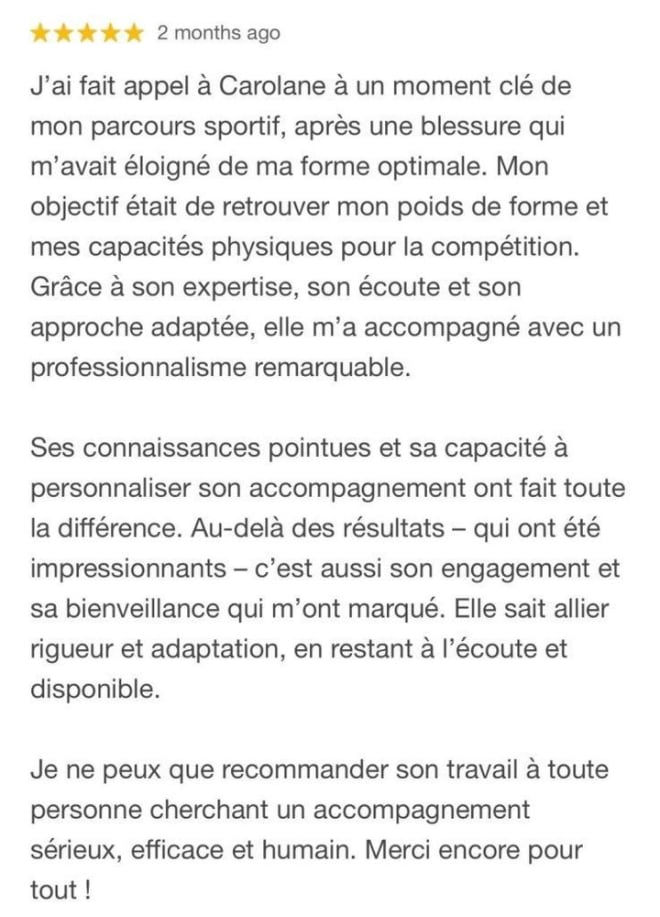 Avis client