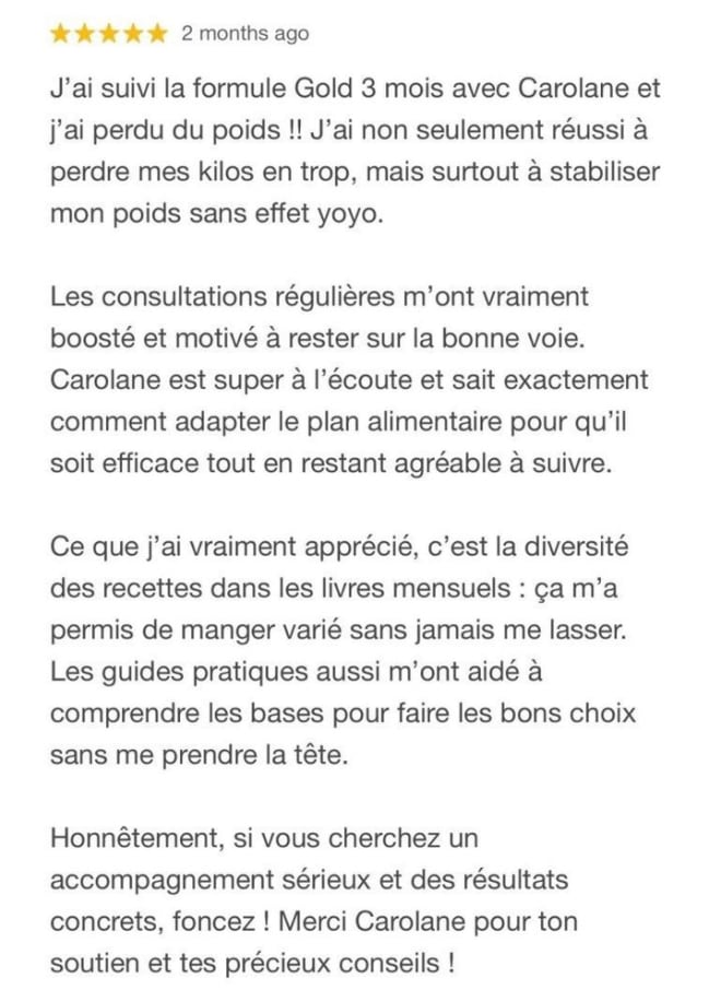 Avis client