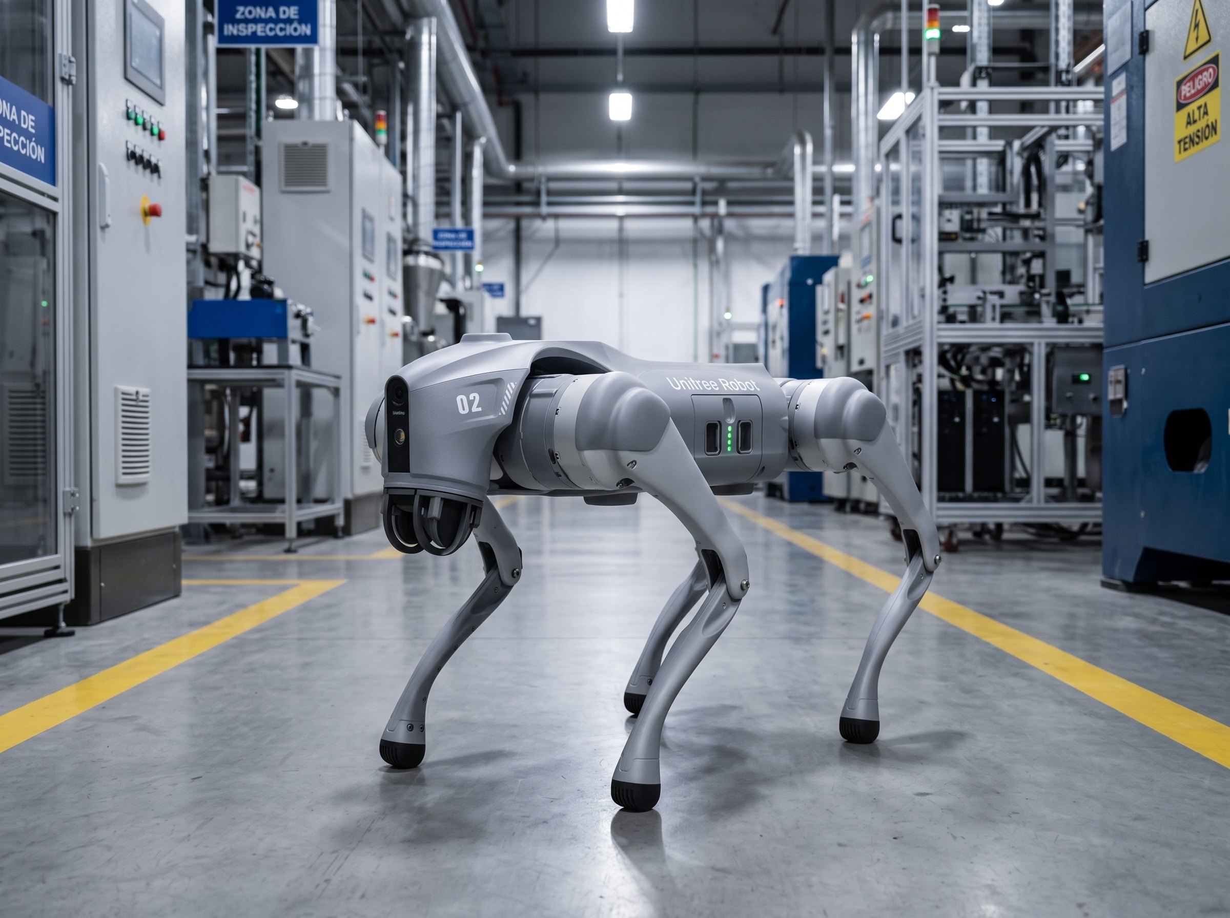Robot cuadrúpedo Unitree Go2 PRO para inspección con reconocimiento de humanos
