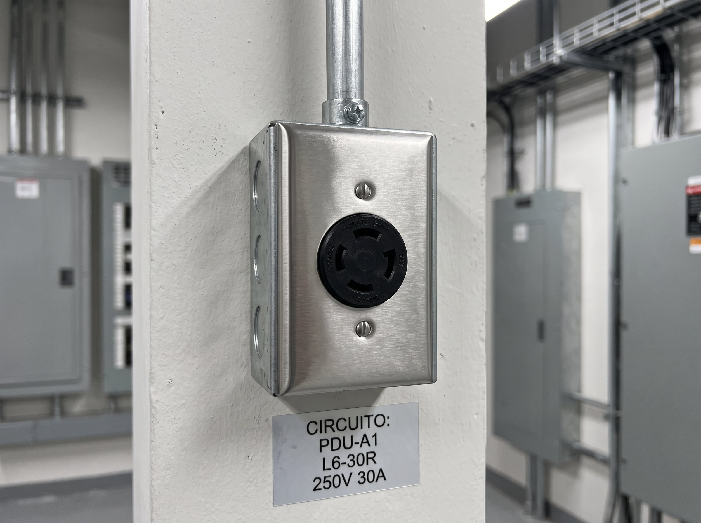 Placa de acero inoxidable RACO para receptáculo de media vuelta