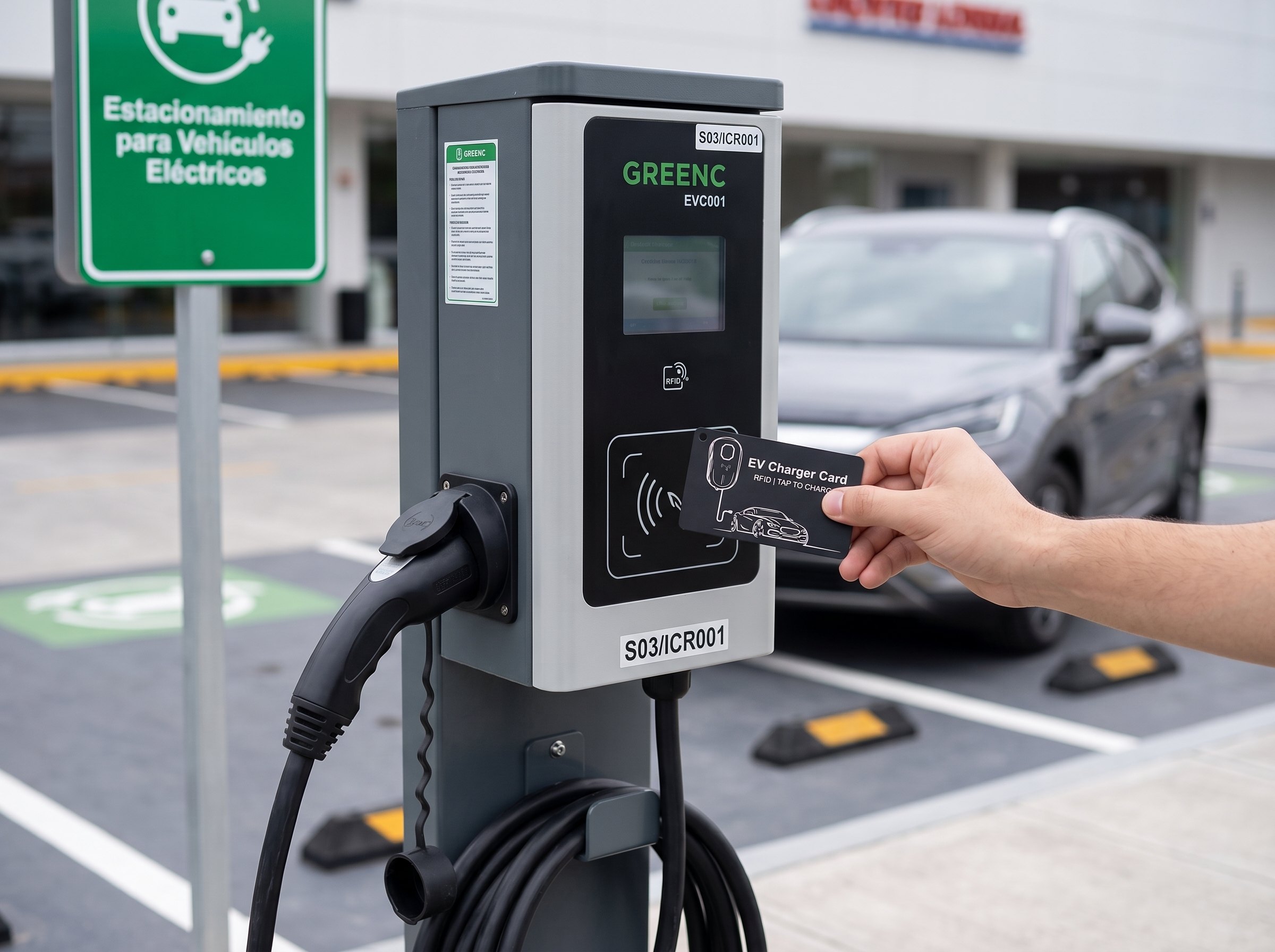 Tarjeta RFID GREENC para estación de carga de vehículo eléctrico