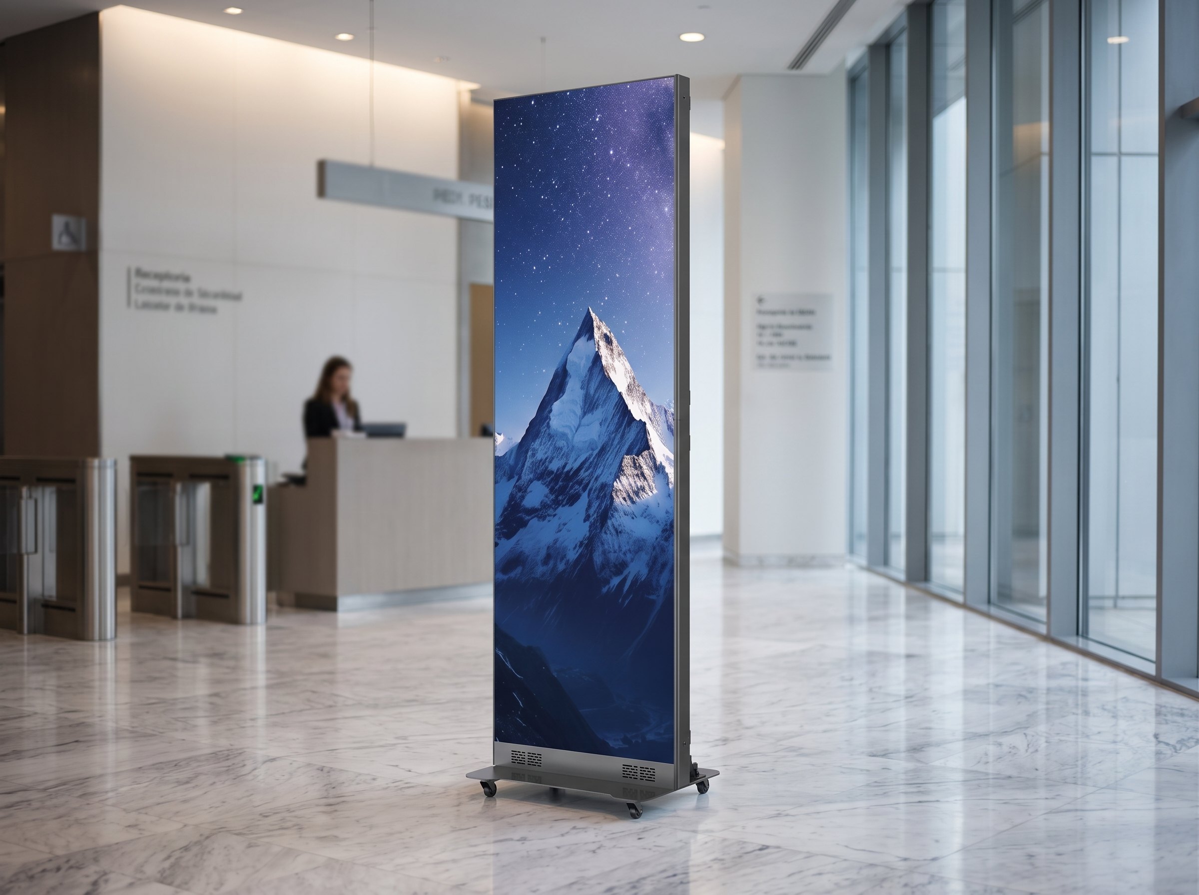 Póster LED plegable Absen PO18 PRO con tecnología COB flip-chip