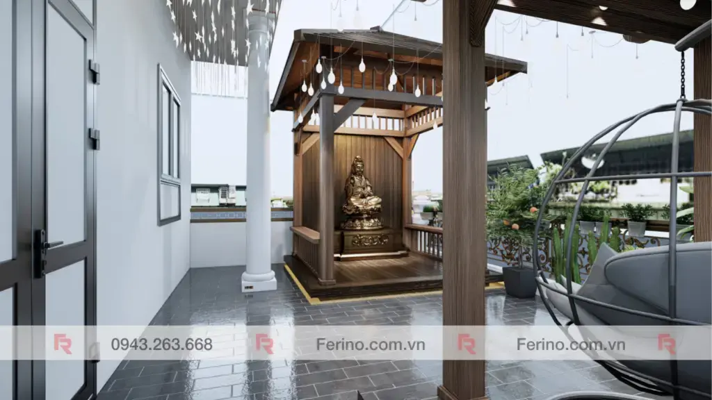 Thi công chòi gỗ nhựa sân vườn