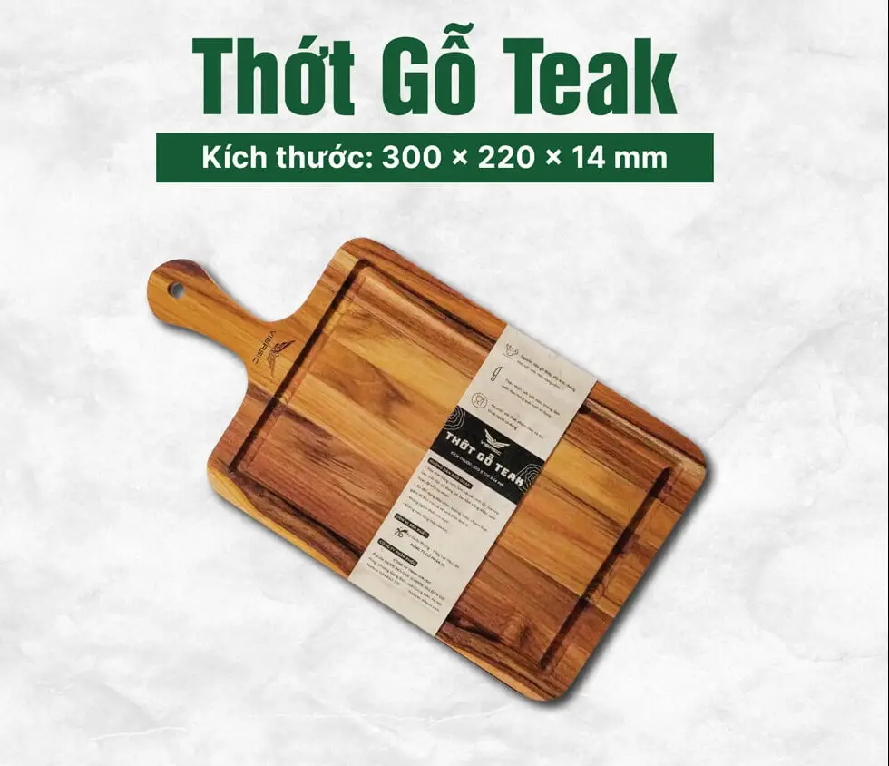 Thớt gỗ teak nguyên khối - Một lựa chọn tuyệt vời cho căn bếp của bạn
