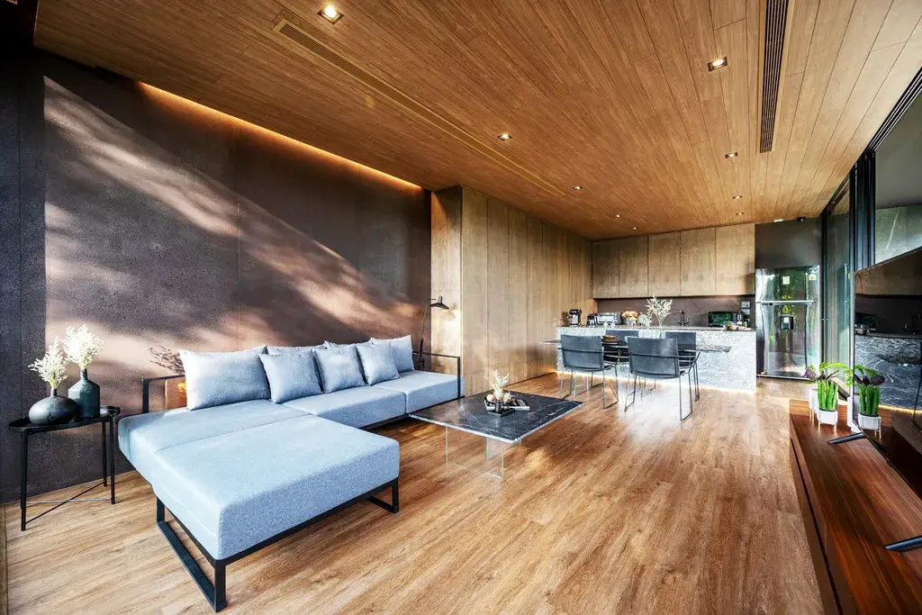 Hoàn thiện nội thất phòng khách Biệt thự sân vườn Long Thành mang phong cách Minimalist (Tối giản)