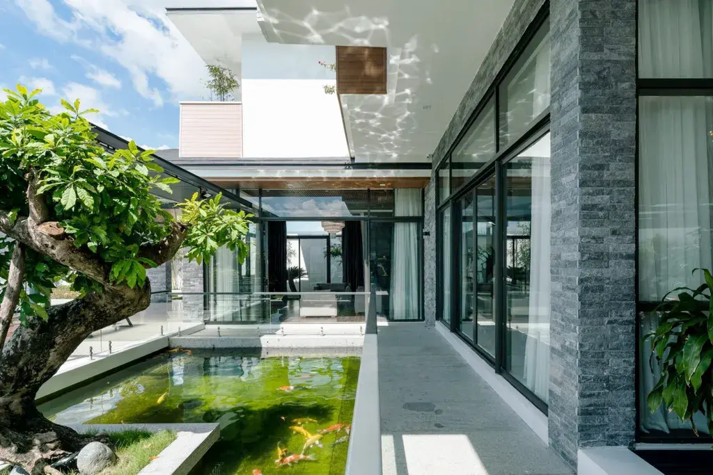Hoàn thiện sân vườn Biệt thự sân vườn Củ Chi mang phong cách Modern (Hiện đại)
