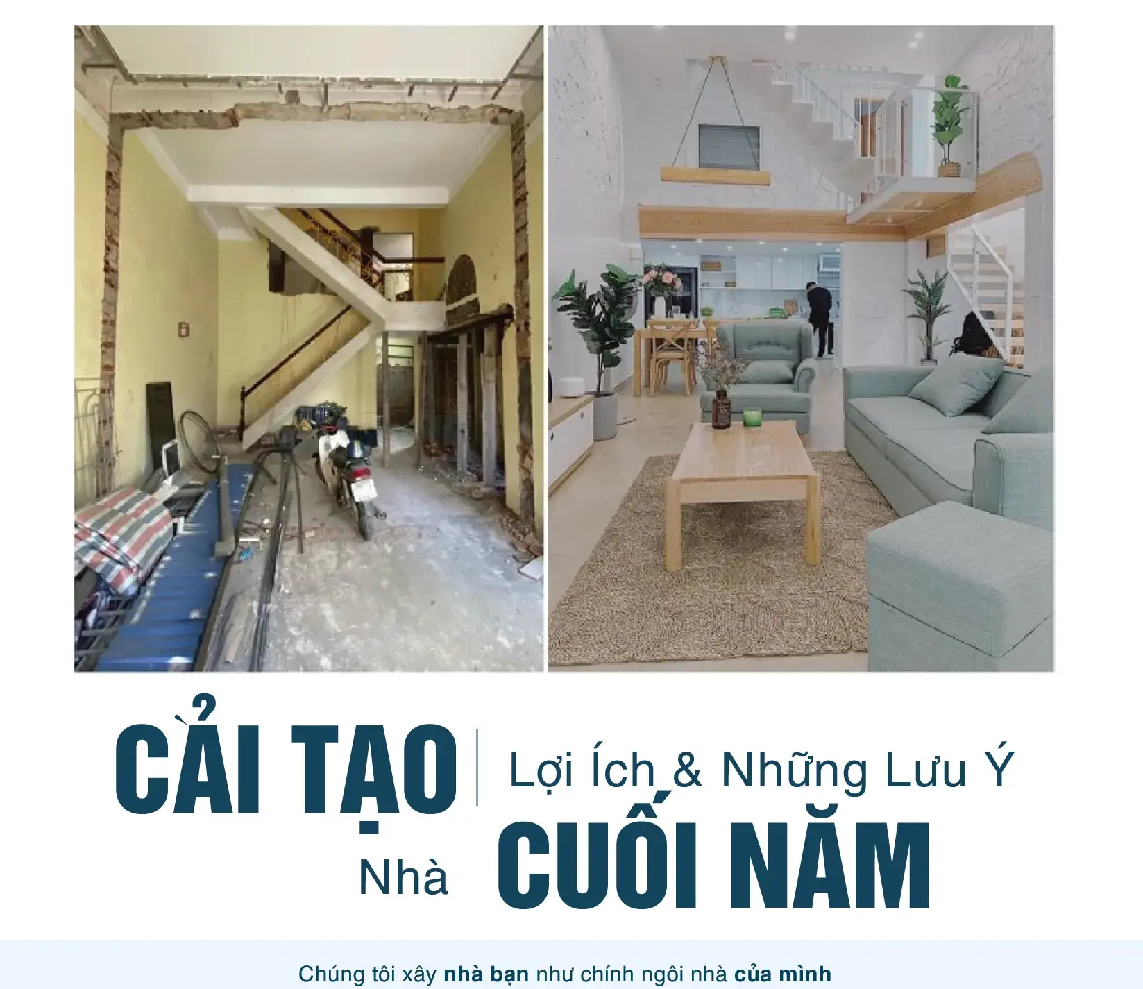 Cải tạo nhà - Biến đổi không gian sống đẳng cấp phù hợp xu hướng mới