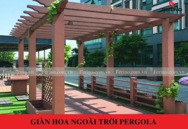 Pergola gỗ nhựa - Giải pháp thẩm mỹ và bền vững cho không gian ngoại thất hiện đại Pergola gỗ nhựa - Giải pháp thẩm mỹ và bền vững cho không gian ngoại thất hiện đại