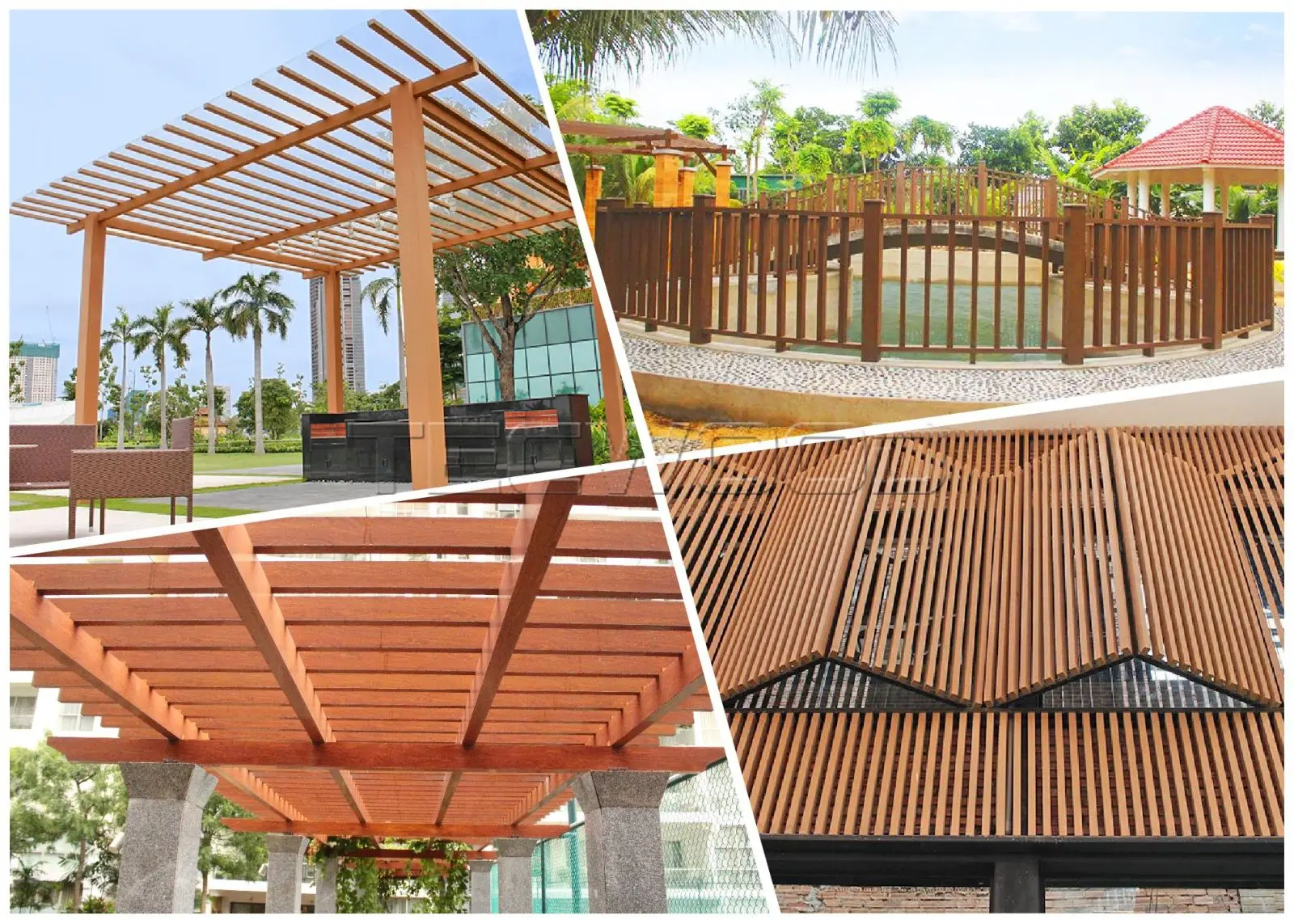 Pergola gỗ nhựa - Giải pháp thẩm mỹ và bền vững cho không gian ngoại thất hiện đại