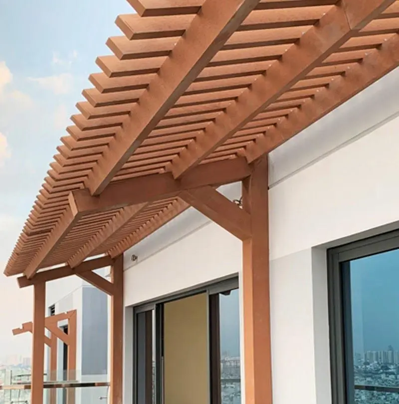 Pergola gỗ nhựa - Giải pháp thẩm mỹ và bền vững cho không gian ngoại thất hiện đại