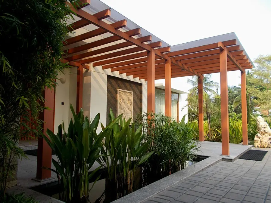 Pergola gỗ nhựa - Giải pháp thẩm mỹ và bền vững cho không gian ngoại thất hiện đại