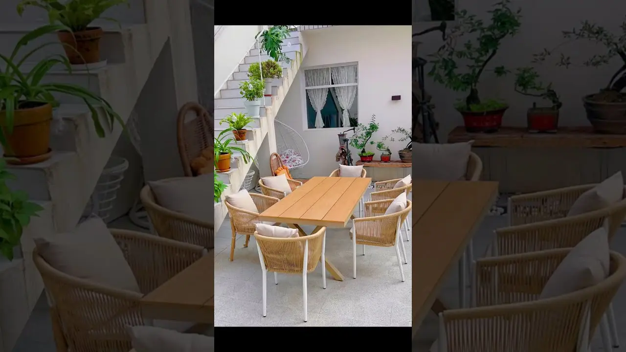 Bộ bàn ăn ngoài trời – Không gian kết nối yêu thương và thiên nhiên