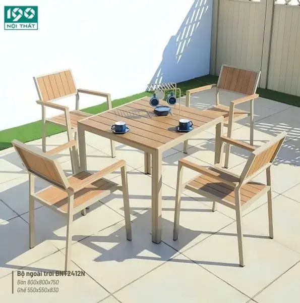 Bàn ghế ngoài trời polywood – Sự lựa chọn tối ưu cho không gian sống hiện đại và bền vững