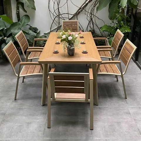 Bàn ghế ngoài trời polywood – Sự lựa chọn tối ưu cho không gian sống hiện đại và bền vững