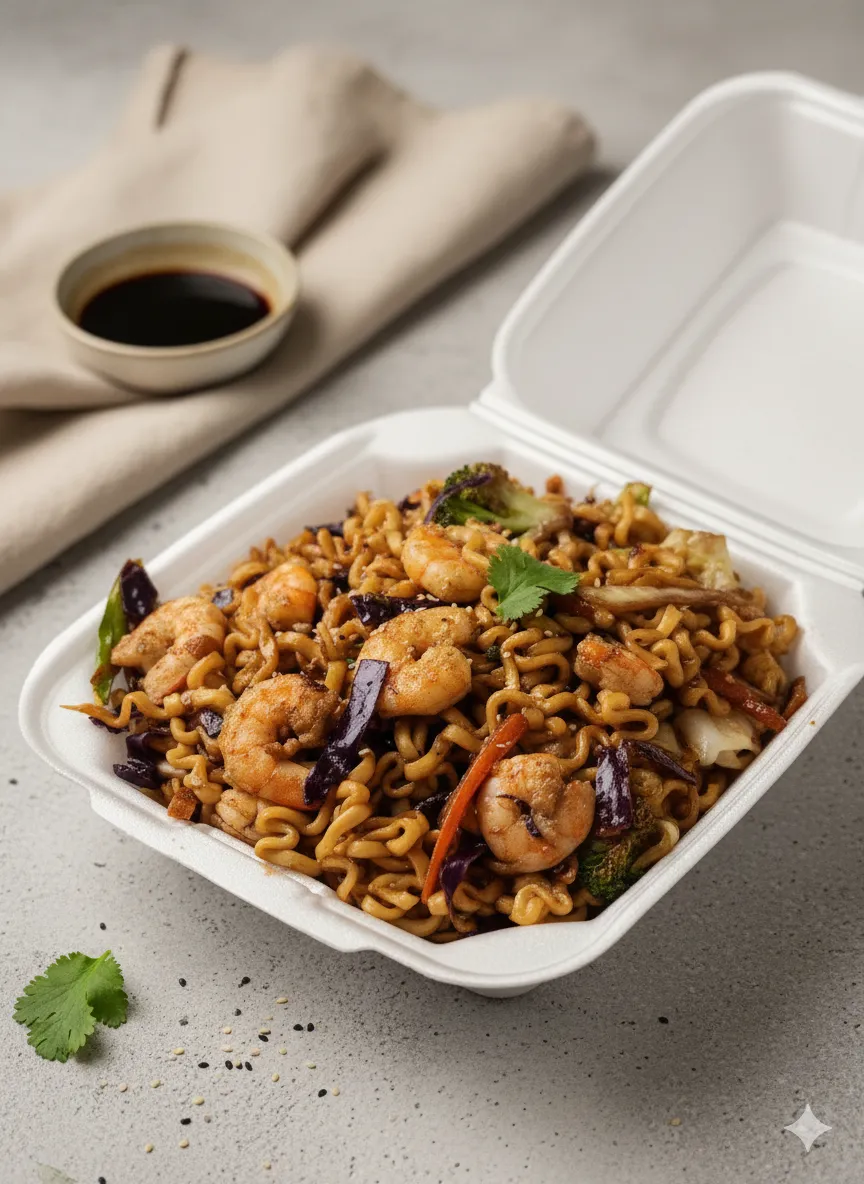 Yakisoba de Camarão