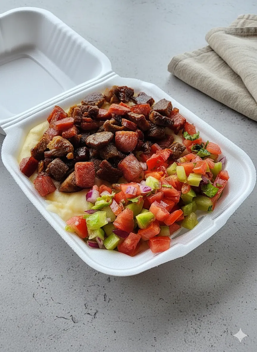 Pirão Carne e Calabresa