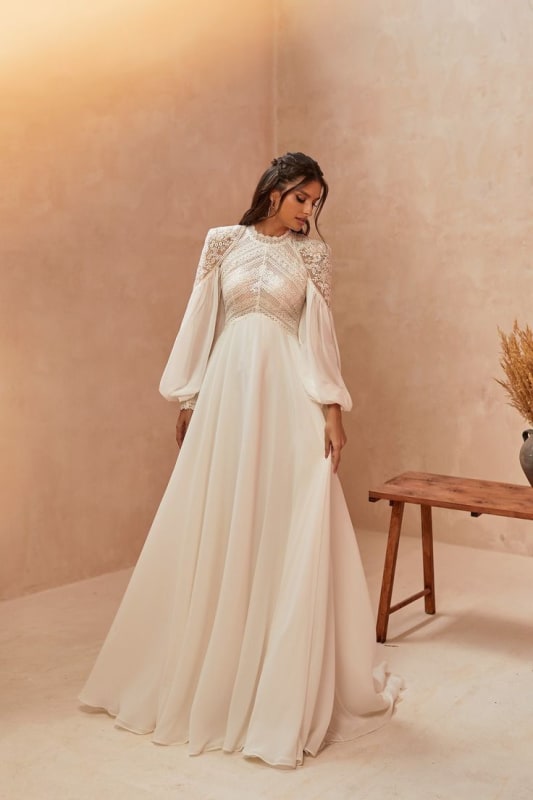 Women’s Sheer Net Embroidered Dress