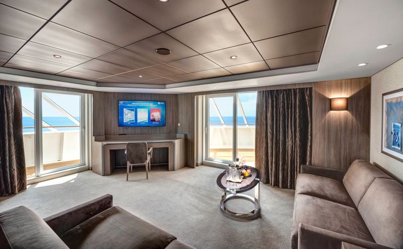 MSC Yacht Club Royal Suite with terrace and whirlpool  bath