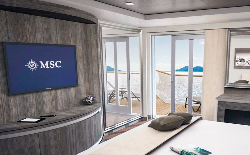 MSC Yacht Club Royal Suite with terrace and whirlpool bath