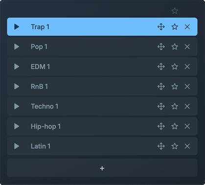 Melody Bank with clip list
