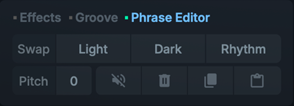 Phrase Editor controls