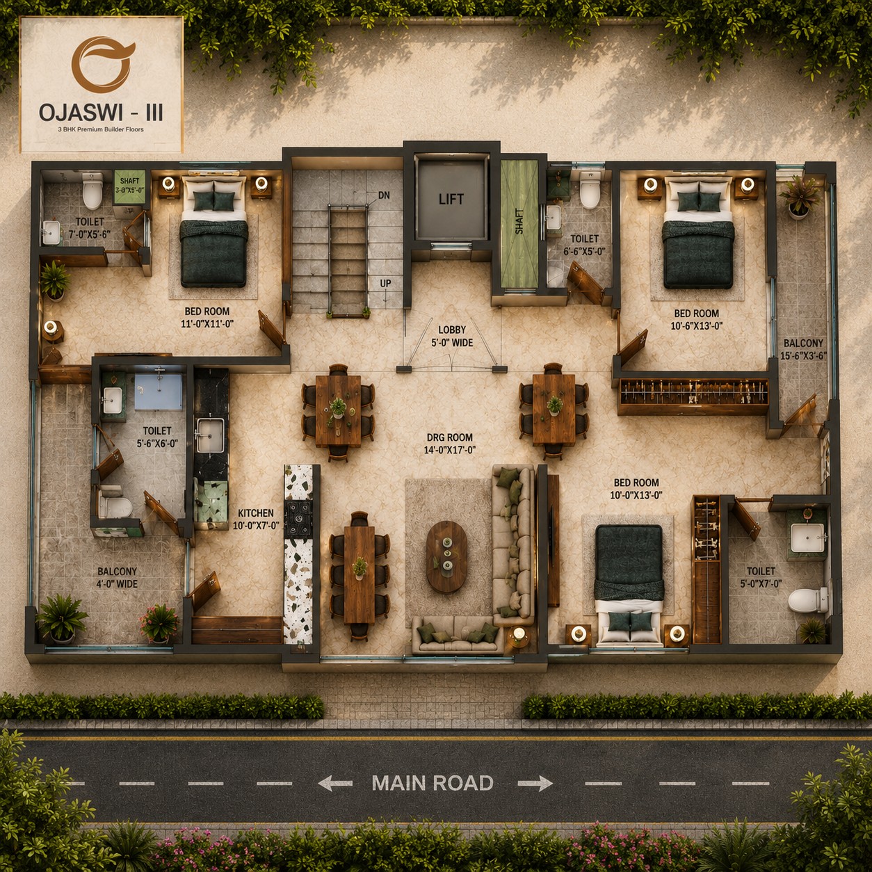 Ojaswi III 3BHK Premium Builder Floor - View 2